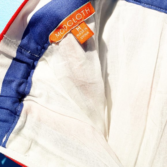 Striped Full Midi Skirt with pockets - Picture 4 of 4